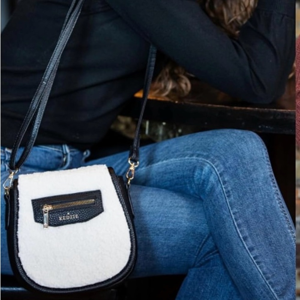 Kedzie black and cream purse NWT